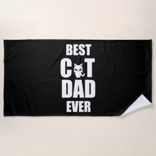 Best Cat Vater Ever, Funny Cat Shirt, Cat Vater Sh Strandtuch