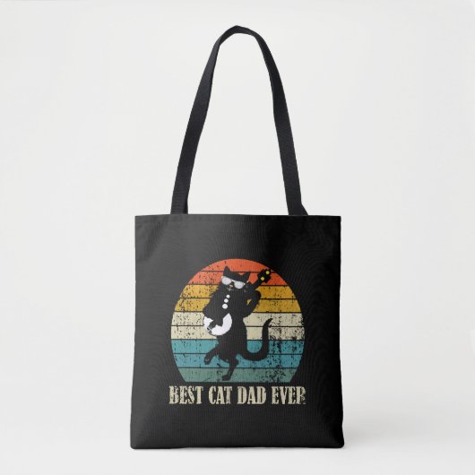 BEST CAT-VATER JE RETRO VINTAG TASCHE (Vorderseite)