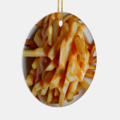 Best Cheesy Weihnachten | Funny Cheese Fries Keramik Ornament (Rechts)