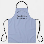 Best Chef Ever Personalized Modern Kitchen Blue Schürze (Vorderseite)