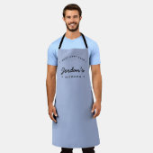 Best Chef Ever Personalized Modern Kitchen Blue Schürze (Getragen)