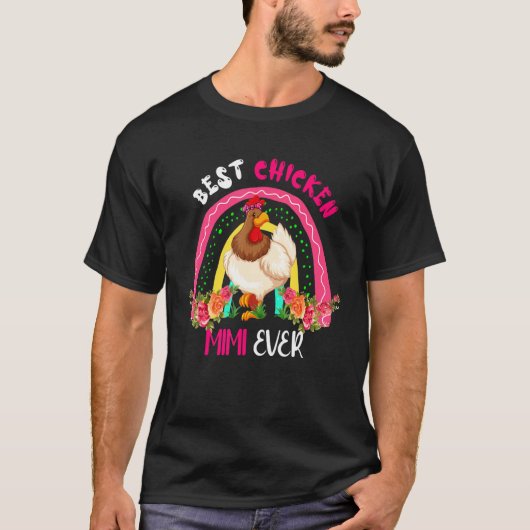 Best Chicken Mimi Ever Cute Chicken Bow Tie Mother T-Shirt (Vorderseite)