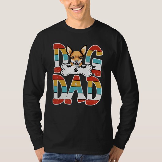 Best Chihuahua Dad Chihuahua Father's Day 2023 T-Shirt (Vorderseite)