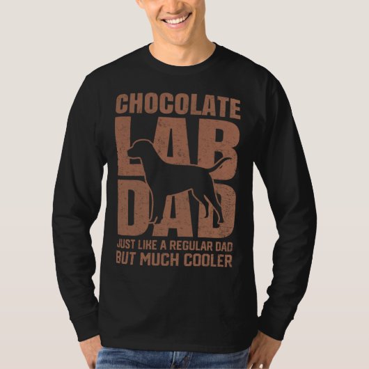 Best Chocolate Lab Dad Dog Brown Labrador Retriev T-Shirt (Vorderseite)