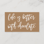 Best Chocolate Theme Visitenkarten Visitenkarte (Rückseite)