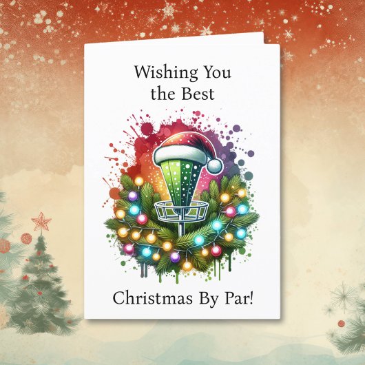 Best Christmas by Par | Funny Disk Golf Themed Feiertagskarte