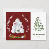 Best Christmas by Par Golf Ball Tree Das erste Fot Karte (Vorderseite)