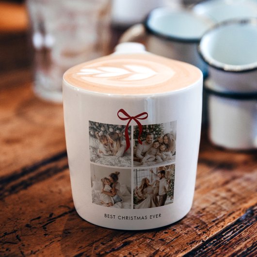Best Christmas Ever | Familienfoto Collage Red Espressotasse