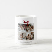 Best Christmas Ever Family Foto Collage Geschenk Kaffeetasse (Mittel)
