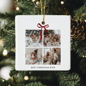 Best Christmas Ever Foto Collage | Familiengeschen Keramikornament