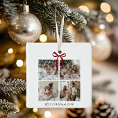 Best Christmas Ever Foto Collage | Familiengeschen Keramikornament
