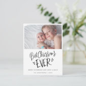 Best Christmas Ever New Baby Christmas Postkarte (Stehend Vorderseite)