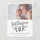 Best Christmas Ever New Baby Christmas Postkarte (Vorderseite)