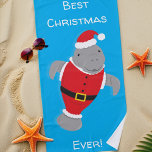 Best Christmas Ever Santa Manatea Weihnachten Strandtuch<br><div class="desc">Wenn Sie in einem Weihnachtsurlaub an einem Ort warm und wunderbar, oder Sie leben bereits dort, dann ist dies das handtuch des Herrenhauses für Sie. Dieses Handtuch erinnert Sie daran, dass Ihre Urlaubsreise wunderbar ist und genossen werden kann. Ja, es gibt keinen Schnee, wo man sich befindet, aber das ist...</div>