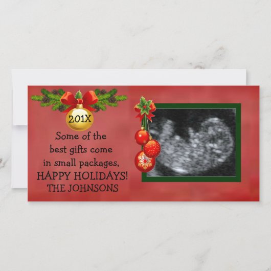 Best Christmas Gift Ultrasound Foto Feiertagskarte (Vorderseite)