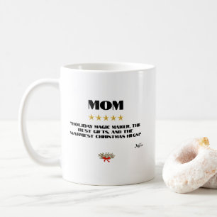 Best Christmas Mama 5-Star Review Design bestellba Kaffeetasse