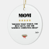 Best Christmas Mama 5-Star Review Design bestellba Keramik Ornament (Links)