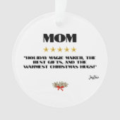 Best Christmas Mama 5-Star Review Design bestellba Ornament (Vorderseite)