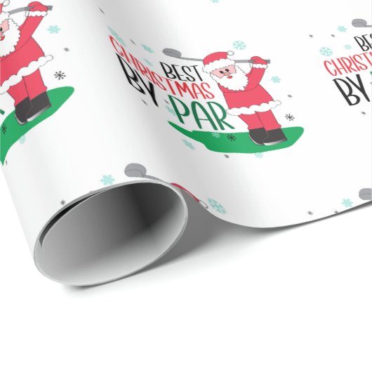 Best Christmas Santa Golf per Par Geschenkpapier (Rolleneckpunkt)