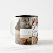 Best Cici Ever Elegantes Script 8 Foto Collage Zweifarbige Tasse (Vorderseite Links)