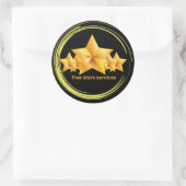 Best Classic 5-Sterne-Rundschreiben Runder Aufkleber (Tasche)