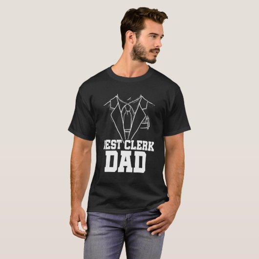 Best Clerk Dad Bank Clerk Bookkeeper Bank Employee T-Shirt (Vorne ganz)