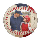 Best Coach Ever 2 Photo Coach Gift Keepsake Baseball (Vorderseite Links)