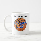 Best Coach Ever - Basketball Kaffeetasse (Links)