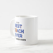Best Coach Ever - Basketball Kaffeetasse (Vorderseite Links)