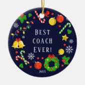 Best Coach Ever Christmas Ornament (Vorne)