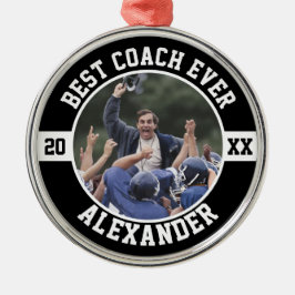 Best Coach Ever Football Sports Team Thank You Ornament Aus Metall