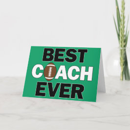 Best Coach Ever Football Trainer Sportteam Dankeskarte