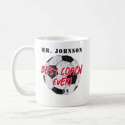Best Coach Ever - Fußball - Fußball Kaffeetasse (Links)