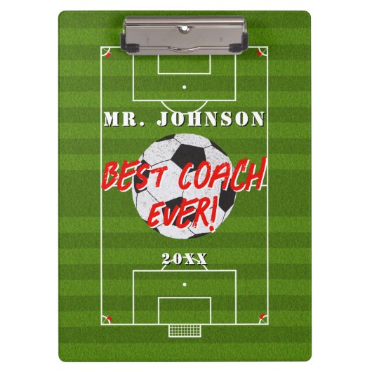 Best Coach Ever - Fußball - Fußball Klemmbrett (Vorderseite)