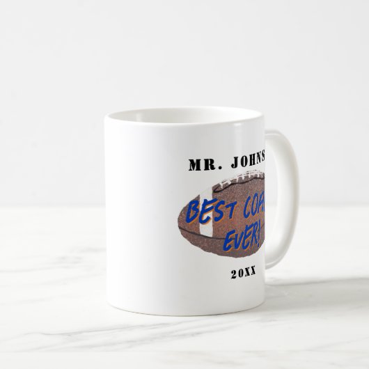Best Coach Ever - Fußball Kaffeetasse (VorderseiteRechts)