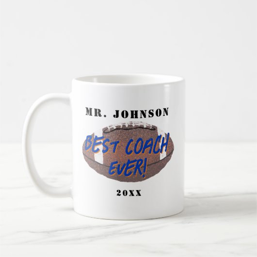 Best Coach Ever - Fußball Kaffeetasse (Links)