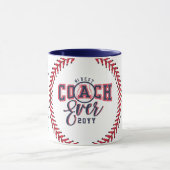 Best Coach Ever Gift Baseball Team Signature Names Tasse (Zentrum)