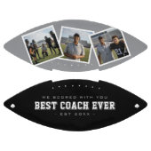 Best Coach Ever Photo Grey & Black Football (Paneele)