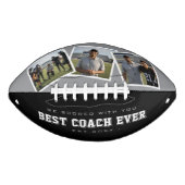 Best Coach Ever Photo Grey & Black Football (Vorderseite)