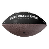Best Coach Ever Photo Grey & Black Football (Gedreht 270)