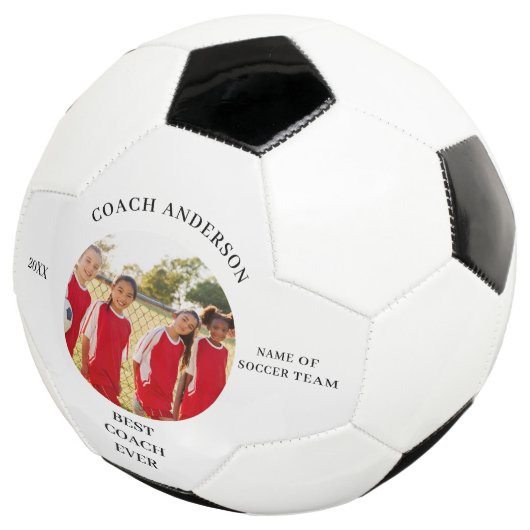 Best Coach Foto Name Fußball Ball (Dreiviertel)