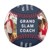 Best Coach je Foto Blue Baseball (Rückseite)