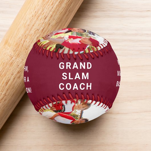 Best Coach je Foto Burgundy Red Baseball