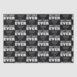 Best Coach je Name Jahr Weiß Schwarz Seidenpapier