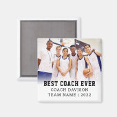 Best Coach je Team Name Jahr Foto Keepake Magn Magnet (Vorderseite/Rückseite)