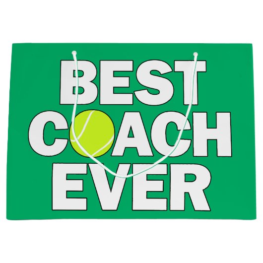 Best Coach je Tennis Coach Geschenktasche Große Geschenktüte (Vorderseite)