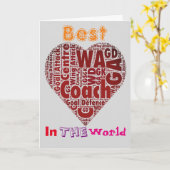 Best Coach Liebe Netball Design Karte (Gelbe Blume)