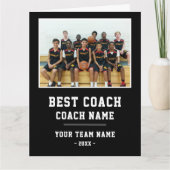 Best Coach Team Name Foto Dankeskarte (Vorderseite)
