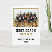 Best Coach Team Name Foto Dankeskarte (Vorderseite)