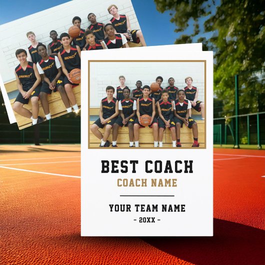 Best Coach Team Name Foto Dankeskarte